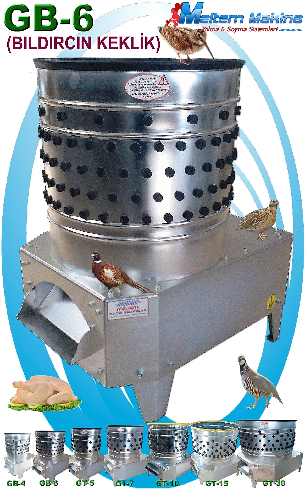 GB6 BILDIRCIN KEKLİK KUŞ TÜYÜ YOLMA MAKİNESİ