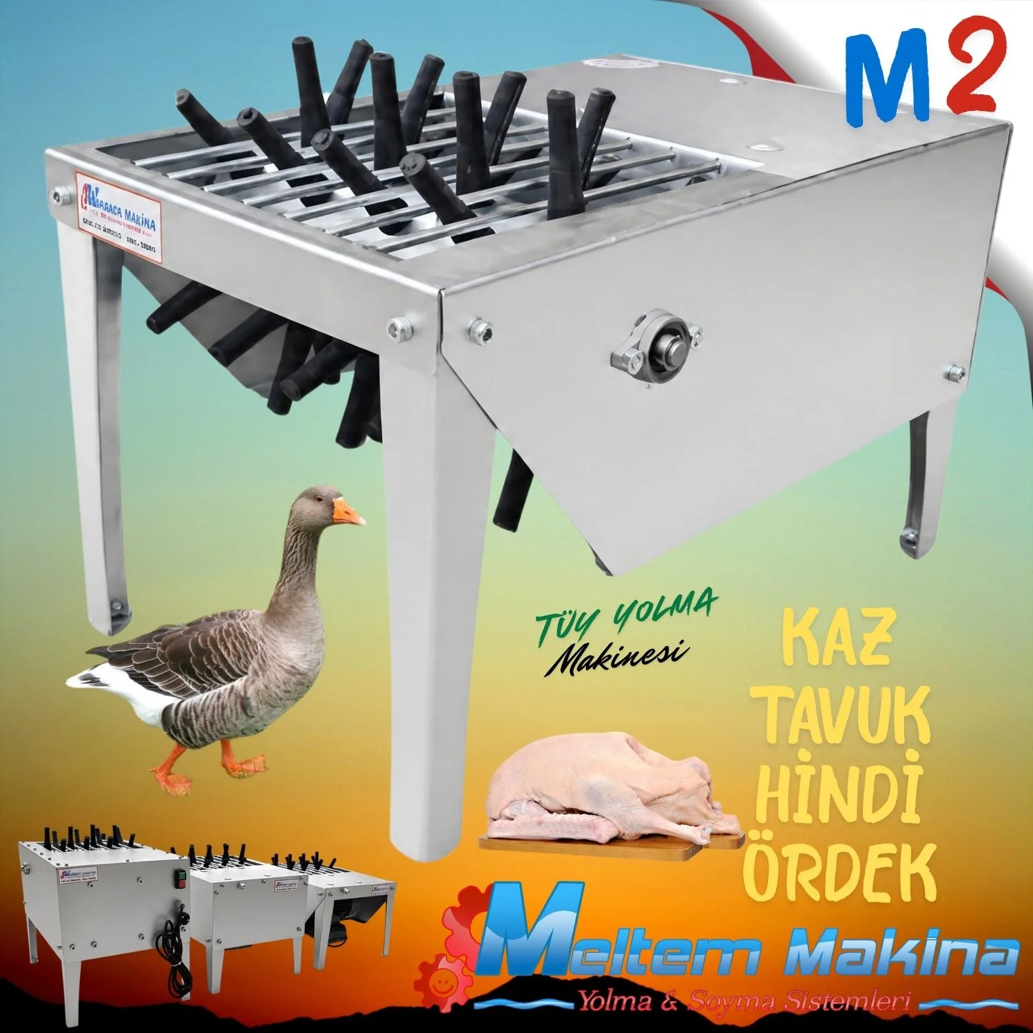 M2 Kaz Tüyü Yolma Makinesi